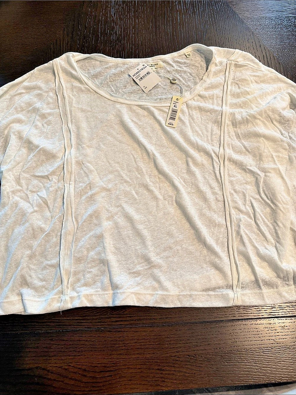 Nordstrom 4X Studio Short Sleeve Tee in White XL NWT